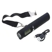 Portable Digital Hanging Luggage Scale with Power Bank & Flashlight for Travel