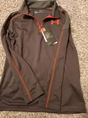 Under Armour Quarter Zip Boys Medium New With Tags Gray Pullover