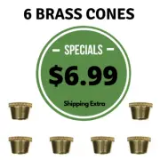 6 x Cone Pieces - Brass cone Piece - Bonza Bucket Billy Metal Cones - ON SALE