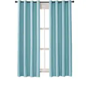 Nevenka 2 Panels Solid Color Blackout Curtains for Living Room-SkyBlue