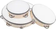 SWOOMEY Wooden Tambourines for Boys and Girls Hand Percussion Instruments Music Education Toys Hand Bell for Dance