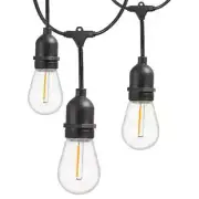 NEWHOUSE LIGHTING Outdoor 48 ft. Plug-in S14 Edison Bulb String Light, 16 LED