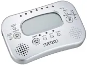SEIKO Tuner & Metronome with Stopwatch Silver STH100S
