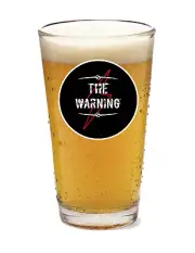 The Warning Bolt) - Rock and Roll - 16oz Pint Beer Glass Pub Barware Seltzer Tea