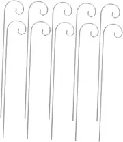 Outdoor Garden Hooks 10 Pack Shepherds Hook Staff Metal Plant Hanger Rods for Garden Decor Plant Label Clip