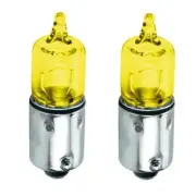 2x BULB 12V 10W BA9S YELLOW CAR ANGEL EYES HALOGEN CLEAR LIGHT BAYONET LAMP MINI