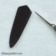 DOVO Extra Small Leather Scissor Sheath for 2-1/2" & 3" Embroidery Scissors