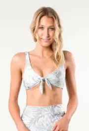 RUSTY Amazon Tie Front Bikini Top Sea Foam NEW WITH TAGS Mixed Sizes RRP $59.99