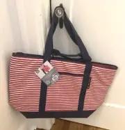 Member's Mark Dual Carry Insulated Shopper Tote Patriotic Style Red White Blue