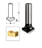 CARBiTOOL 120 Degree Vee Groove Router Bit TV1232