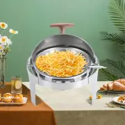 6L Roll Top Chafing Dish Buffet Set Stainless Steel Chafer Complete Set