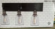 *New* Bronze/Brass/Clear Glass 3-Light Vanity Fixture by DSI #1004335600
