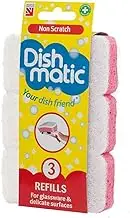 6x White Non-Scratch Dishmatic Refill Sponges from Caraselle