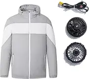 [LDDPP] Men's Cooling Vest Fan Lightweight Mesh with 2 Fans USB Charging Heat Dissipation