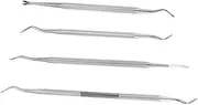 CRILSTYLEO Portable Nail Art Tools Kit 4pcs Set Cuticle Pusher Nail Accessories for Daily Use