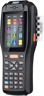 2D Barcode Scanner with 58mm Thermal Printer, 4.0 Inch Touch Screen, Android 6.0 OS, 4G WiFi BT GPS NFC 8MP Camera, for Management Warehouse (Size : Standard Set)