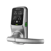 Lockly Satin Nickel Secure Plus Smart Lock Latch with Smart Keypad Bluetooth and 3D Fingerprint