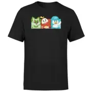 Pokémon 1st Starters Panels Unisex T-Shirt - Black