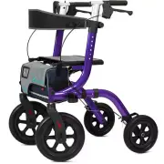 12” ELENKER Deluxe Rollator Walker Rolling Walk Mobility Wheelchair Medical Aid