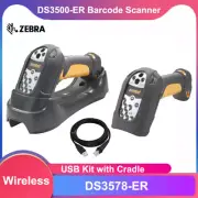 Zebra Symbol DS3578-ER 1D/2D Wireless Barcode Scanner with USB Cable & Cradle