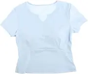 [UxicRuya] Women's Shirts, Short Sleeve T-Shirt Neck, Casual Training Top, Quick Dry Running Top, Trendy