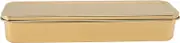 Stainless Steel Cutlery Tray Holder Kitchen Chopstick Spoon Fork Storage Box with Lid Drainer for Kitchen Organization (Gold)