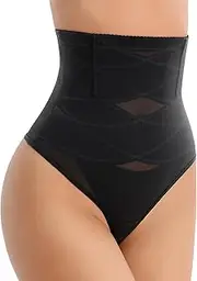 [Esa Liang] Thong shapewear for Women Tummy Control, High Waisted Thong Panties Girdle Tummy Control Body Shaper Underwear