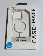 NEW Clear Case-Mate Tough Case & Screen Protector Pack Apple iPhone 16 Pro Max