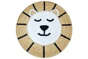 Handmade Kids Jute Round Rug-Simba 1144-Natural-100x100cm