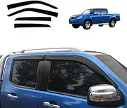 OAD4X4 Weathershields Compatible with Mazda BT50 BT-50 Dual Cab UN 2006-2011, Weather Shields Window Visors Wind Deflectors Sun Rain Guard 4PCS Set