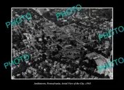 OLD POSTCARD SIZE PHOTO JENKINTOWN PENNSYLVANIA, AERIAL VIEW OF TOWN c1941