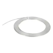 Nichrome Flat Heater Wire 49ft(15m)x0.2mmx2mm High Temp Wire Black, Silver