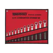 Teng Tools 6512RSMM 12 Piece 8 to 19mm Ratcheting Combination Spanner Set