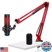 For HyperX Quadcast Boom Arm - Upgraded Mic Arm with Reduce Wind Noises Mic F