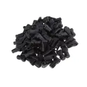 100Pcs Hook Stop Lock Safety Lockout Padlock Anti-Theft Lock Black 4Mm/5Mm/6Mm