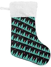 Amooorous Green Christmas Tree Cute Stockings Christmas Christmas Family Stockings with Plush Cuff Stocking Xmas Rustic Christmas Decor for Fireplace Mantel Kitchen