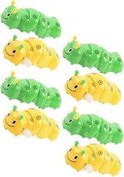 WEKAMOS 8pcs Educational Wind-up Caterpillar Toys for Toddlers Clockwork Playthings for Boys and Girls Fun Party Favors for Boys and Girls Coordination Skills and Parent-boy Girl