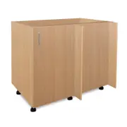 Flatpax Utility 1000mm Woodgrain Blind Corner Floor Cupboard
