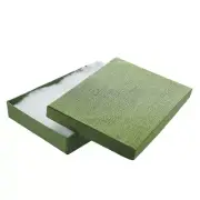 100 PCS Matte Green Canvas Cotton Filled Gift Boxes 5-3/8" x 3-7/8" x 1" H