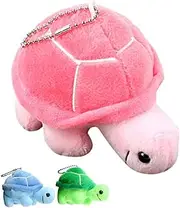 Abaodam 3pcs Plush Turtle Keychain Pendants Cute Cartoon Turtle Dolls for Backpack Handbag DIY Decor Soft Plush Material Vivid Colors