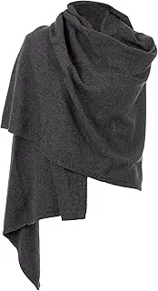 [MAPIMANIA] Cashmere Stole for Women Winter Made in Italy 220 x 80 cm Elegant Wool Cashmere Scarf Maxi Scarf Ceremony Shawl, charcoal, 220 x 80