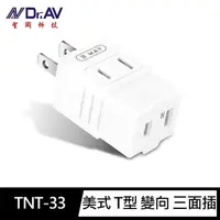 在飛比找momo購物網優惠-【Dr.AV 聖岡科技】TNT-33 美式 T型 變向 三面