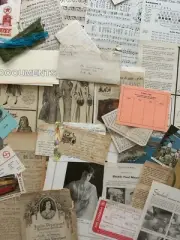 Lot of Vintage Ephemera Junk Journal Scrapbook, 40+ items, lace, recipes more!