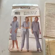 Butterick 6163 Suit Pant Skirt Cynthia Row let Sewing Pattern UNCUT