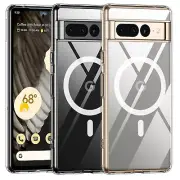 For Google Pixel 8 Pro/7 Pro/7A/8 Slim Mag Safe Anti-Yellowing Transparent Case