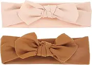 ifundom 2Pcs Bow Headbands for Soft Elastic Hairbands for Boy Girl Stylish Hair Accessories for Newborns Hair Decoration
