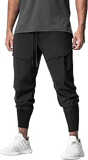 [MECH-ENG] Men's Athletic Cargo Joggers, Fitness Tapered Pants,Slim Fit Track Pants,Quick-Dry Workout Sweatpants