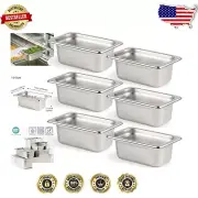 18/8 Food-Grade Anti-Jam Stainless Steel Pans - 6 Pack for Professionals