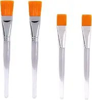 MUSISALY 4pcs Facial Mask Applicator Brush Silica Gel Face Brush for Easy Application Comfortable Use Hard to Reach Areas for Skincare Routine and DIY Masks