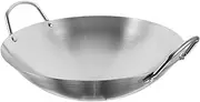 CIYODO Stainless Steel Two-Ear Wok Non-Stick Lid Steel Cooking Pan Chinese Kitchen Gadgets Heat Retention